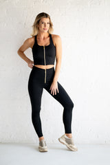 AR 2339 - NON SCRUNCH ZIPPER LEGGING