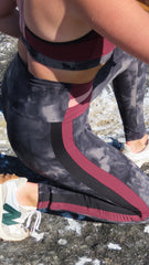 AR 2446 - PRINTED TWIN STRIPE LEGGING