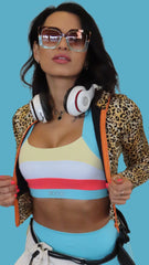 AR 2462 - 4 COLOUR CROP TOP