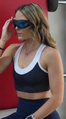 AR 1901 - BANDED MESH CROP TOP