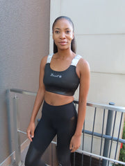 AR 2197 - RUSHED STRAP CROP TOP