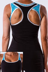 curved cutout back vest