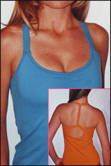 plaited strappy with keyhole vest