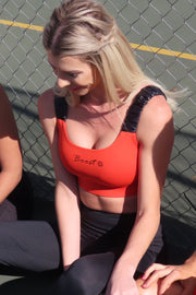 AR 2197 - RUSHED STRAP CROP TOP