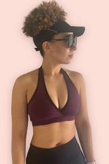 AR 1373-Halter Sexy Crop Top