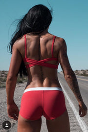 AR 1185-backless strappy x-cross crop top